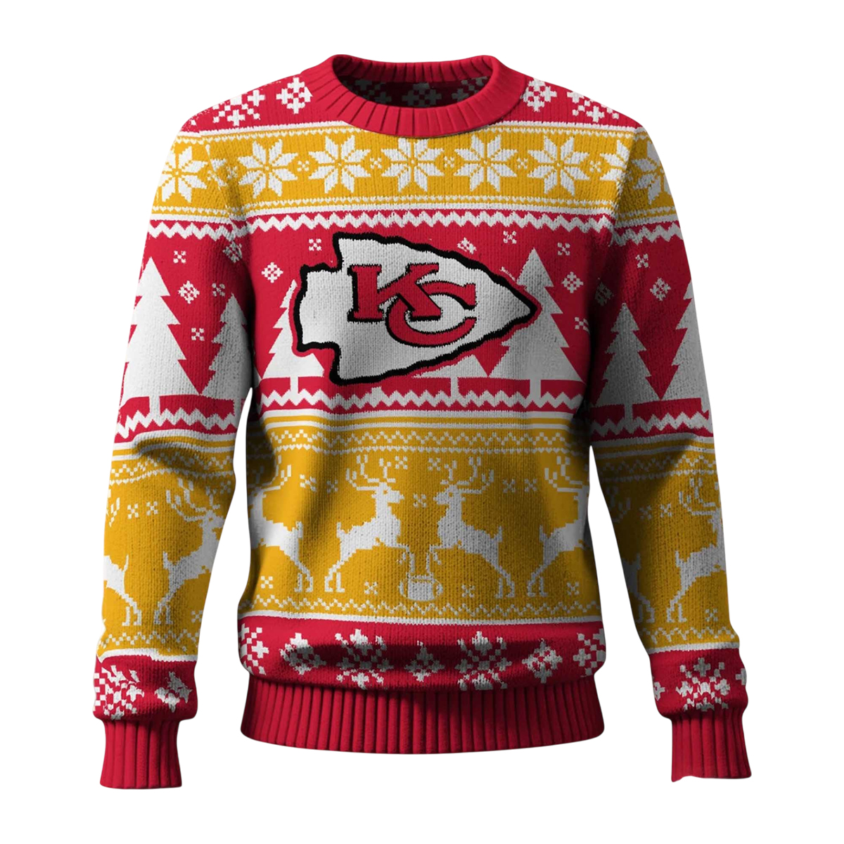 Chiefs Reindeer Football Christmas Ugly Sweater