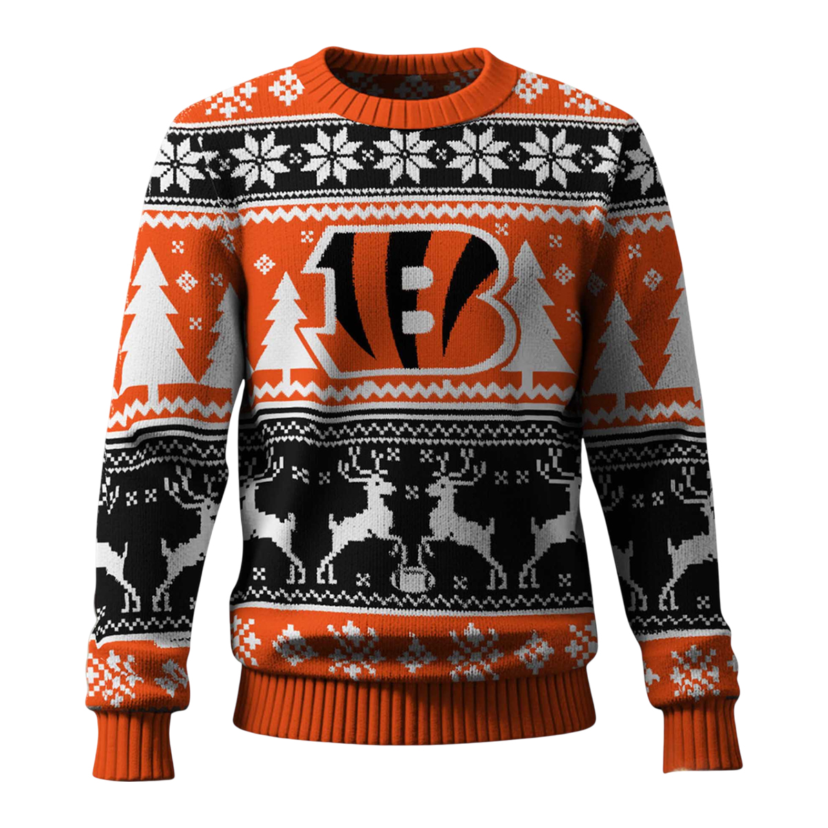 Christmas Bengals Reindeer Football Ugly Sweater