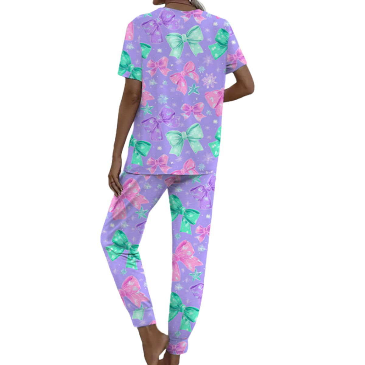 Christmas Bows Casual Pajama Set