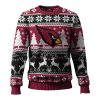 Christmas Cardinals Reindeer Football Ugly Sweater 1