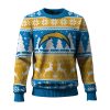 Christmas Chargers Reindeer Football Ugly Sweater 1