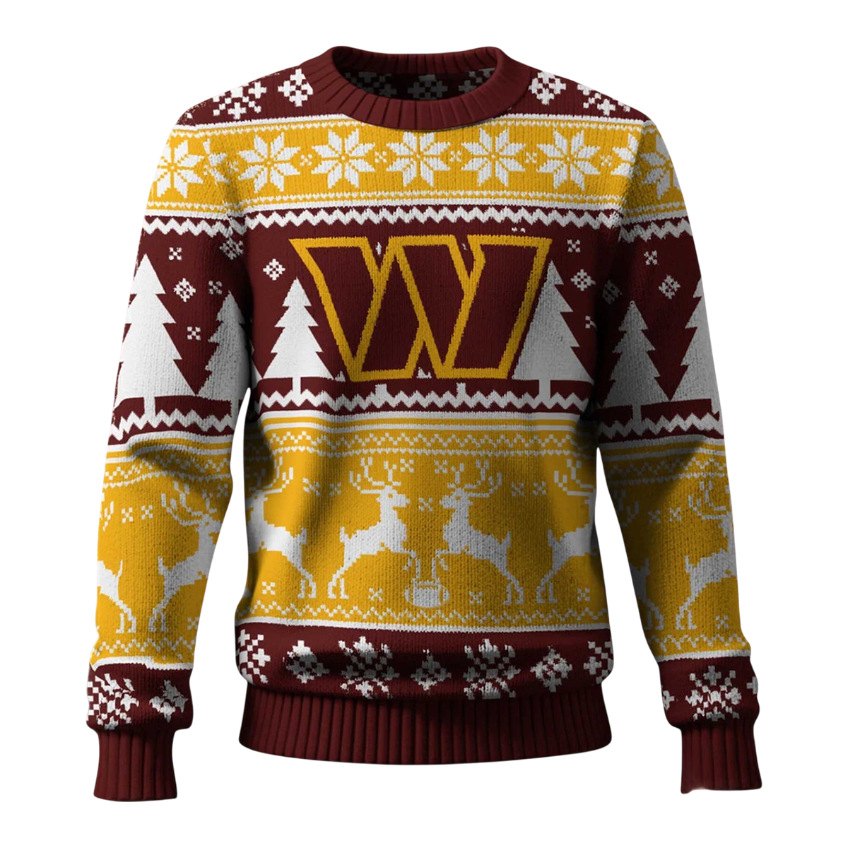 Christmas Commanders Reindeer Football Ugly Sweater