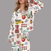 Christmas In New York Silky Satin Pajama Set 1