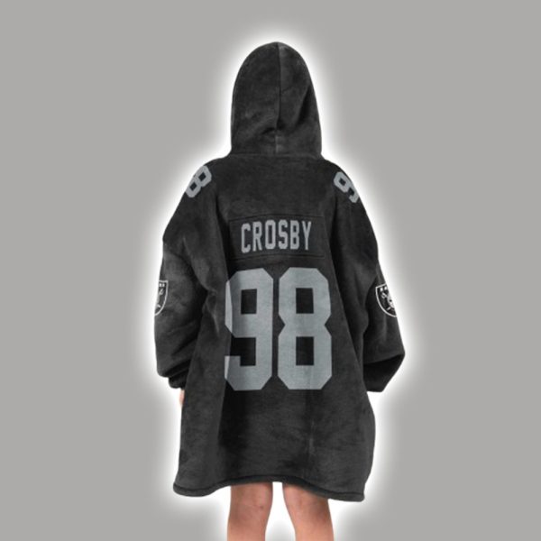 Crosby 98 Las Vegas Football Unisex Blanket Hoodie 1