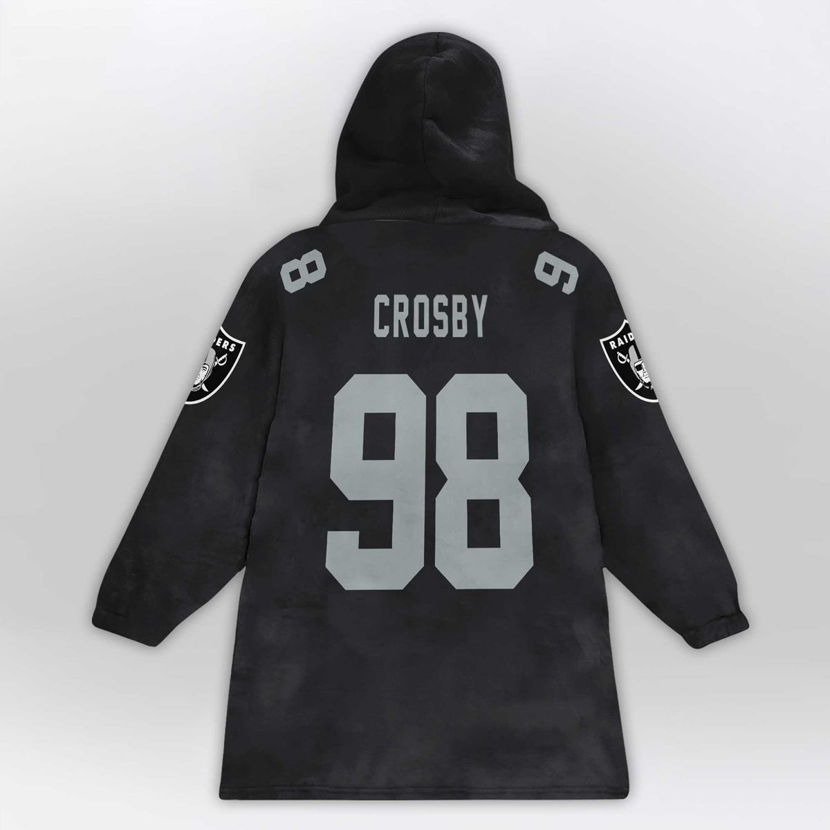 Crosby 98 Raiders Football Unisex Blanket Hoodie 2