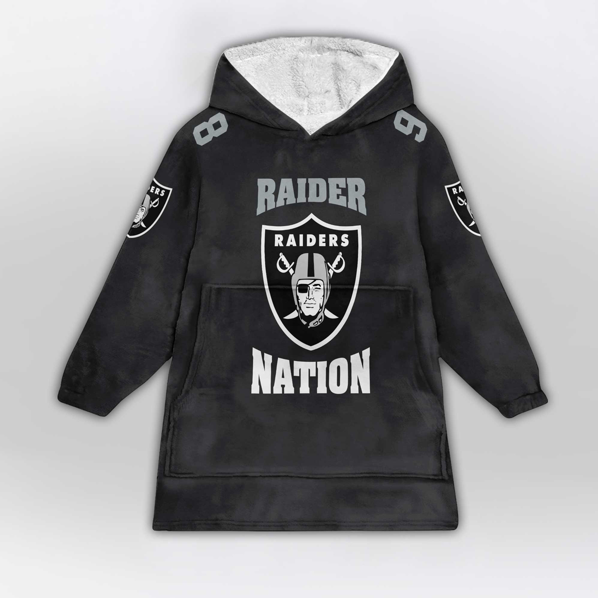 Crosby 98 Raiders Football Unisex Blanket Hoodie