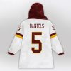 Daniels 5 Commanders Football Unisex Blanket Hoodie 2