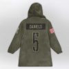 Daniels 5 Commanders Football Unisex Blanket Hoodie