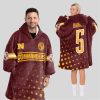 Daniels 5 Commanders Football x Football Unisex Blanket Hoodie 1