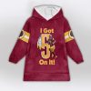 Daniels 5 Washington Football Unisex Blanket Hoodie