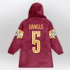 Daniels 5 Washington Football Unisex Blanket Hoodie 2