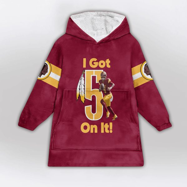 Daniels 5 Washington Football Unisex Blanket Hoodie