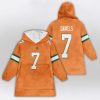 Daniels 7 Hurricanes football Unisex Blanket Hoodie 1