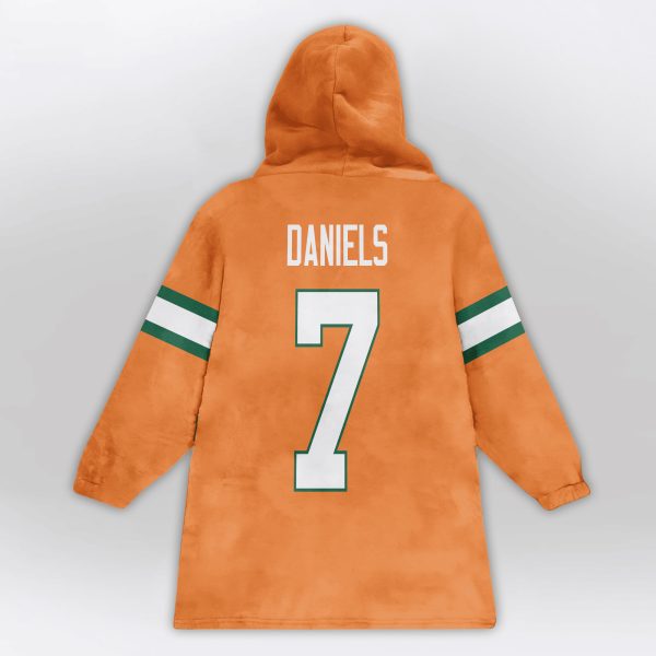 Daniels 7 Hurricanes football Unisex Blanket Hoodie 2