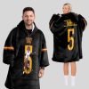 Daniels JD 5 Commanders Football Unisex Blanket Hoodie 2