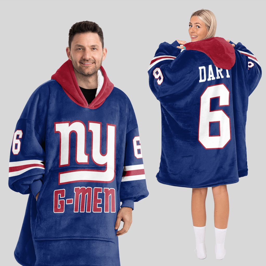 Dart 6 Giants Football Unisex Blanket Hoodie 1