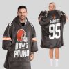 Dawg Pound Garrett 95 Browns Football Unisex Blanket Hoodie 1