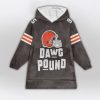 Dawg Pound Garrett 95 Browns Football Unisex Blanket Hoodie 2