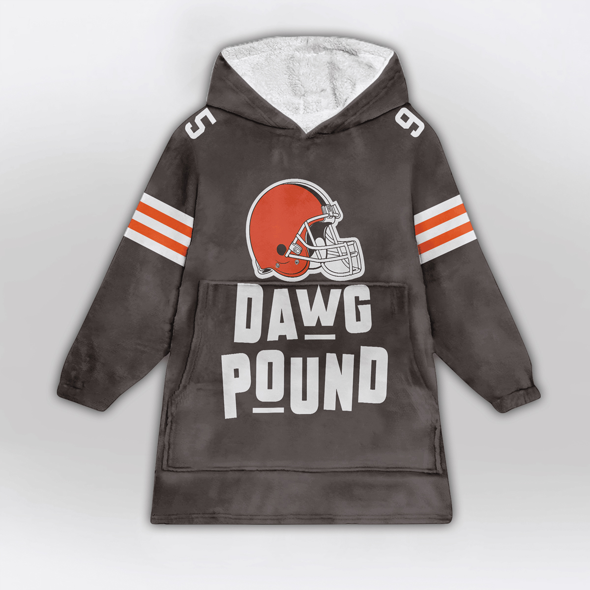 Dawg Pound Garrett 95 Browns Football Unisex Blanket Hoodie 2