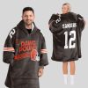 Dawg Pound Sanders 12 Browns Football Unisex Blanket Hoodie 1