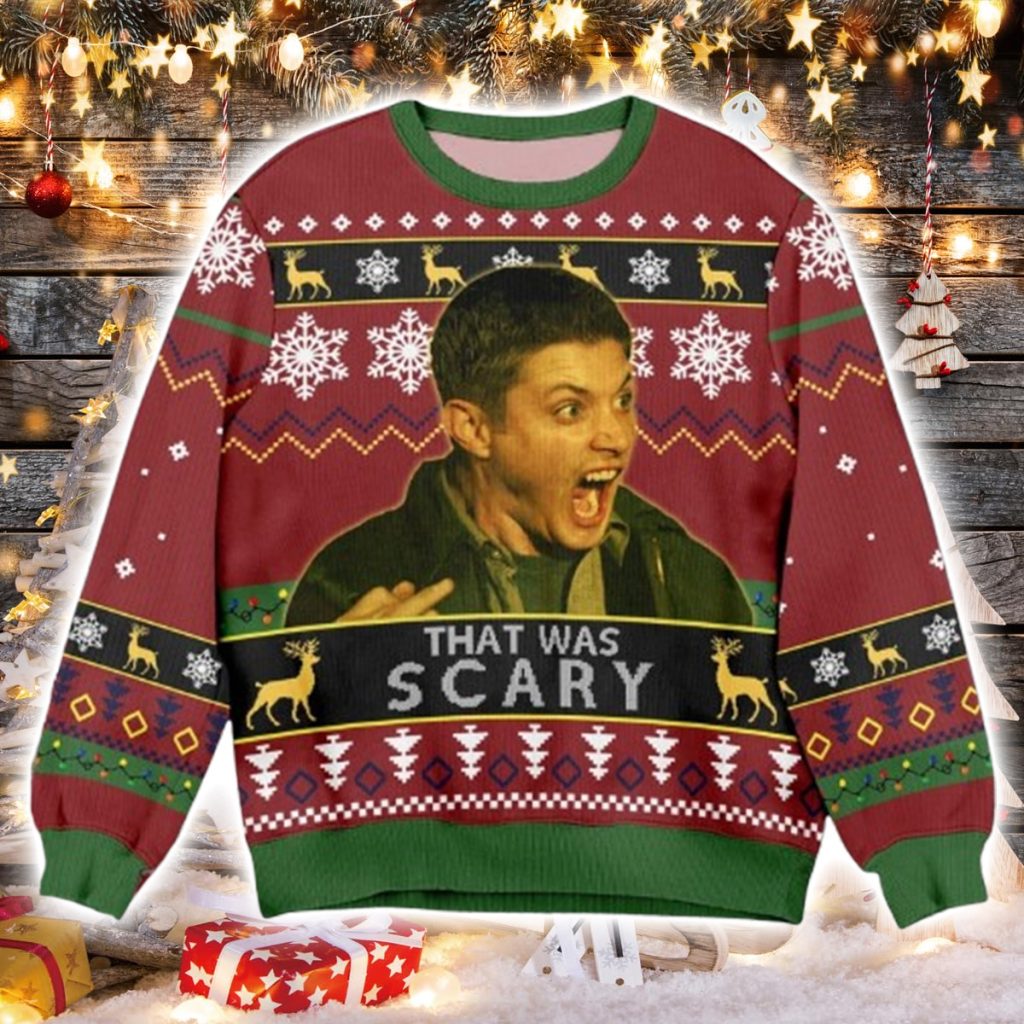 Dean Winchester That Was Scary Ugly Christmas Sweater