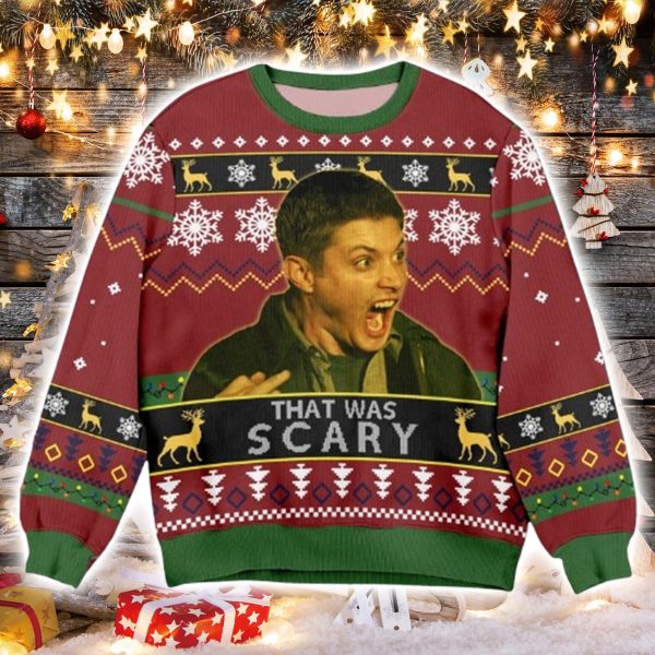 Dean Winchester That Was Scary Ugly Christmas Sweater