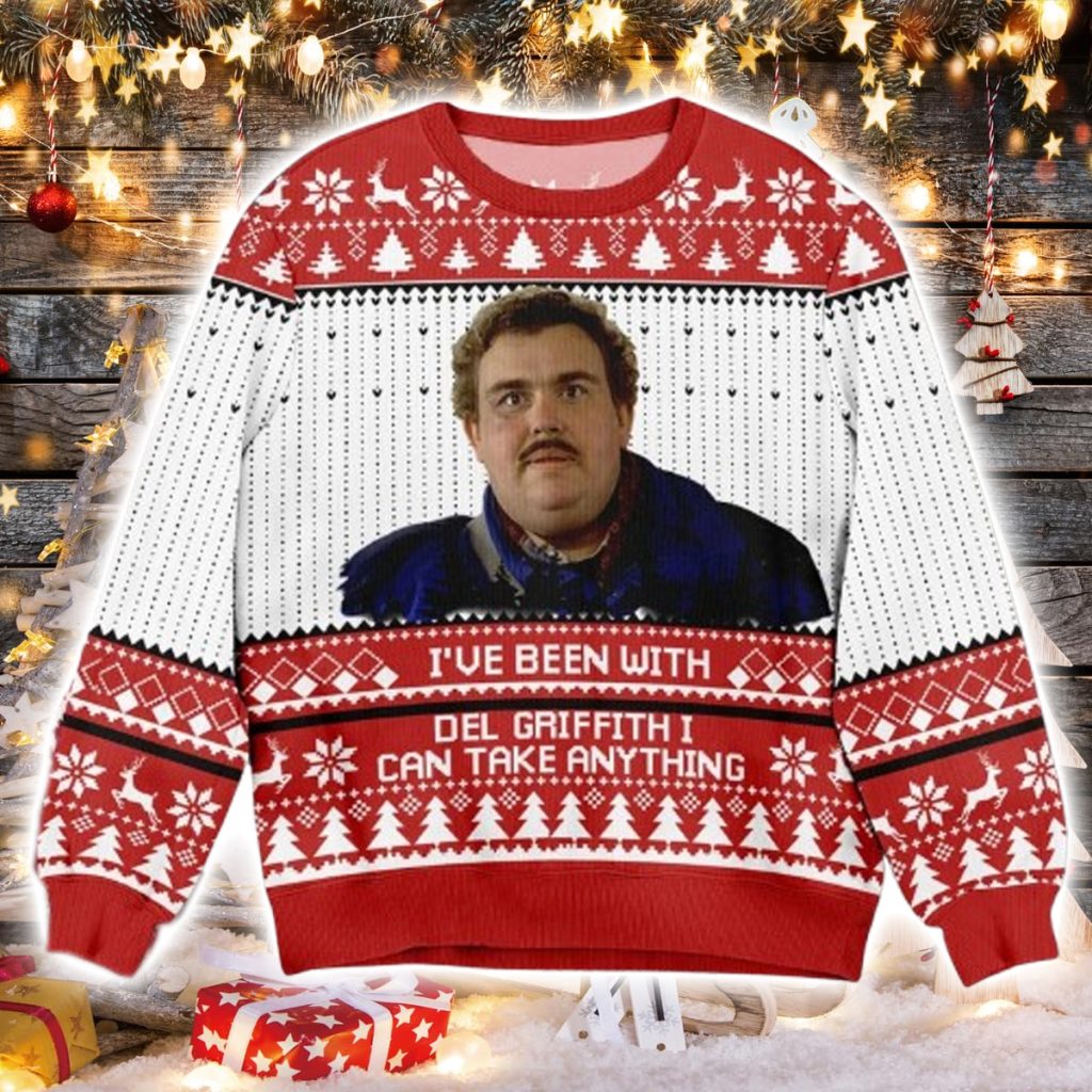 Del Griffith Planes Trains Automobiles Ugly Christmas Sweater