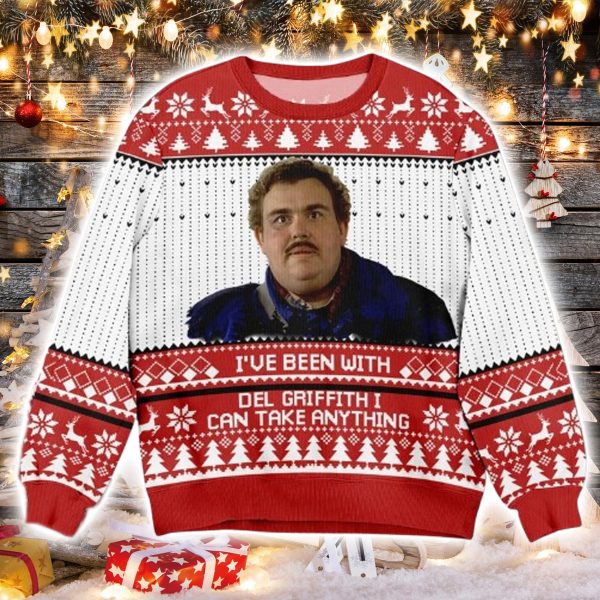 Del Griffith Planes Trains Automobiles Ugly Christmas Sweater