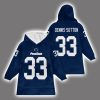 Dennis Sutton 33 Penn State Football Unisex Blanket Hoodie