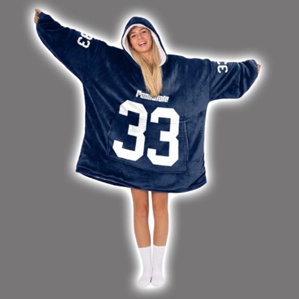 Dennis Sutton 33 Penn State Football Unisex Blanket Hoodie
