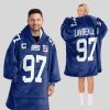 Dexter Lawrence II 97 New York G Football Unisex Blanket Hoodie 1
