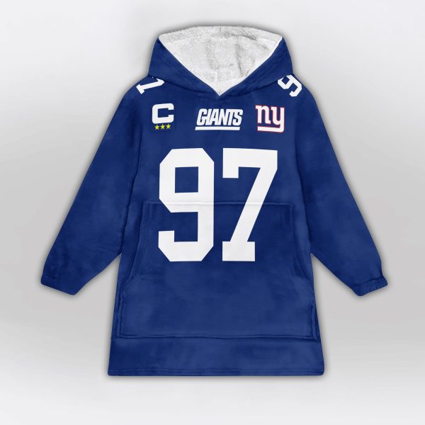 Dexter Lawrence II 97 New York G Football Unisex Blanket Hoodie