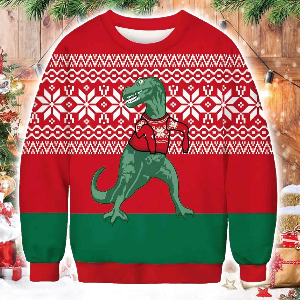 Dinosaur Jumper Christmas Ugly Christmas Sweater