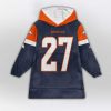 Dobbins 27 Broncos Football Unisex Blanket Hoodie