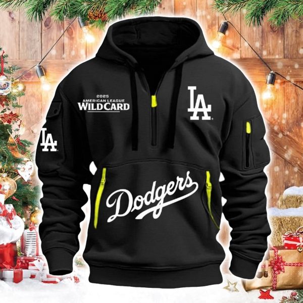 Dodgers 2025 AL Wild Card Quarter Zip Hoodie