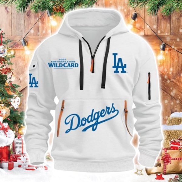 Dodgers 2025 AL Wild Card Quarter Zip Hoodie