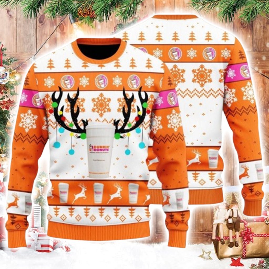 Donuts Reindeer Horn Ugly Christmas Sweater
