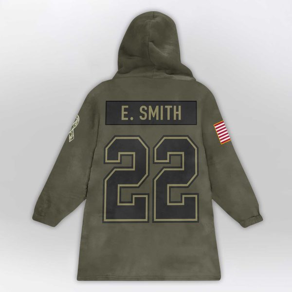 ESmith 22 Dallas Football Blanket Hoodie