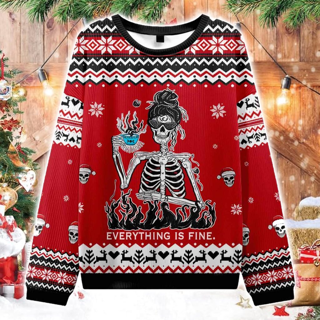 Everything Is Fine Ugly Christmas Sweater