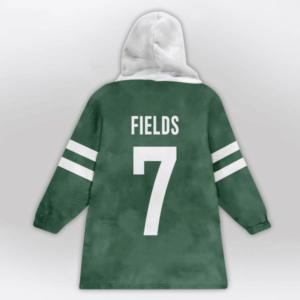 Fields 7 Jets Football Unisex Blanket Hoodie 2
