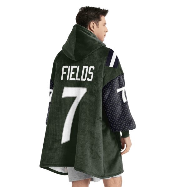 Fields 7 New York J Football Unisex Blanket Hoodie 2