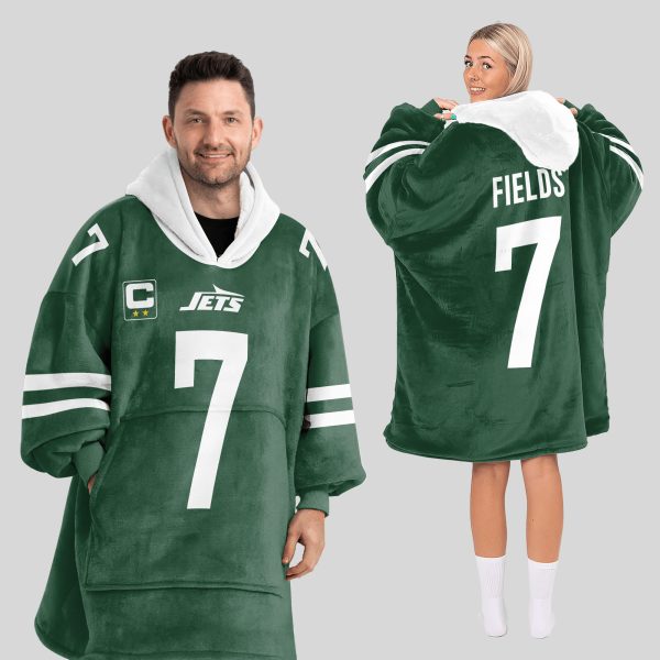 Fields 7 New York J Football Unisex Blanket Hoodie 3