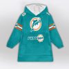 Fins Up 10 Dolphins Football Unisex Blanket Hoodie