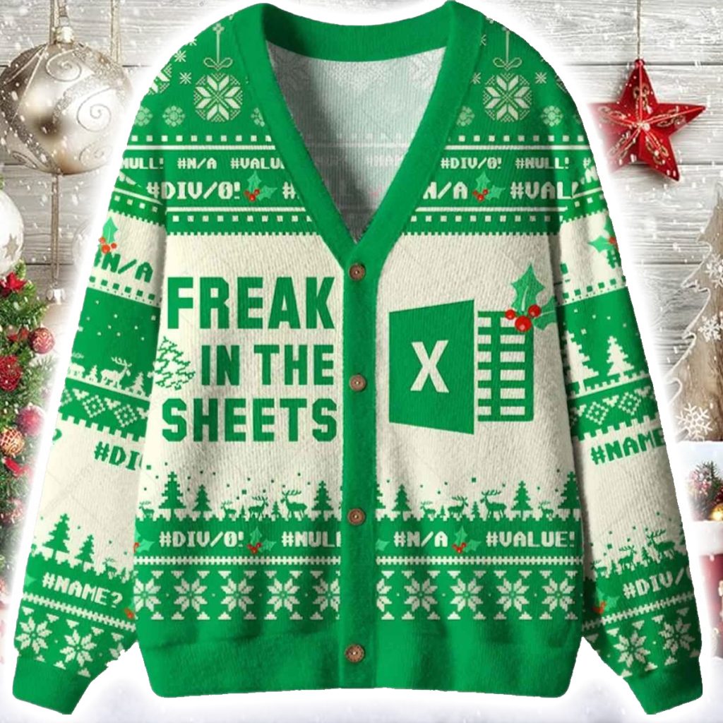 Freak in the Sheets Geek Ugly Cardigan Sweater