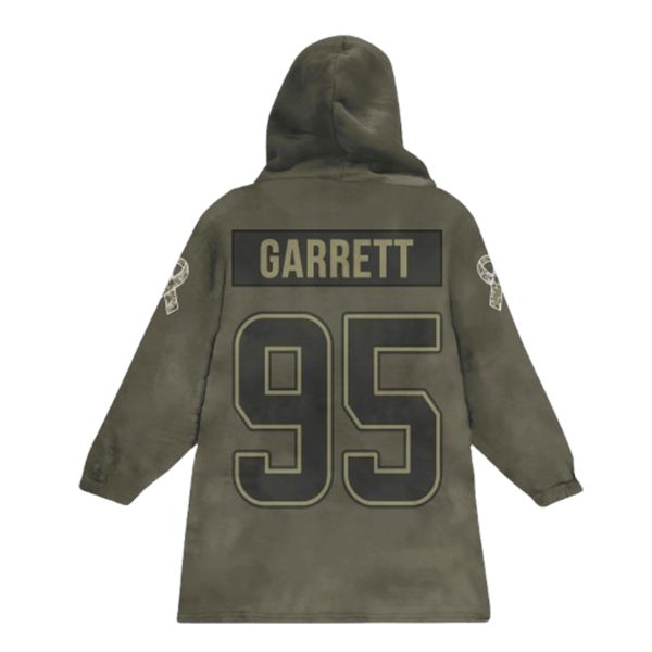 Garrett 95 Cleveland Football Blanket Hoodie 2