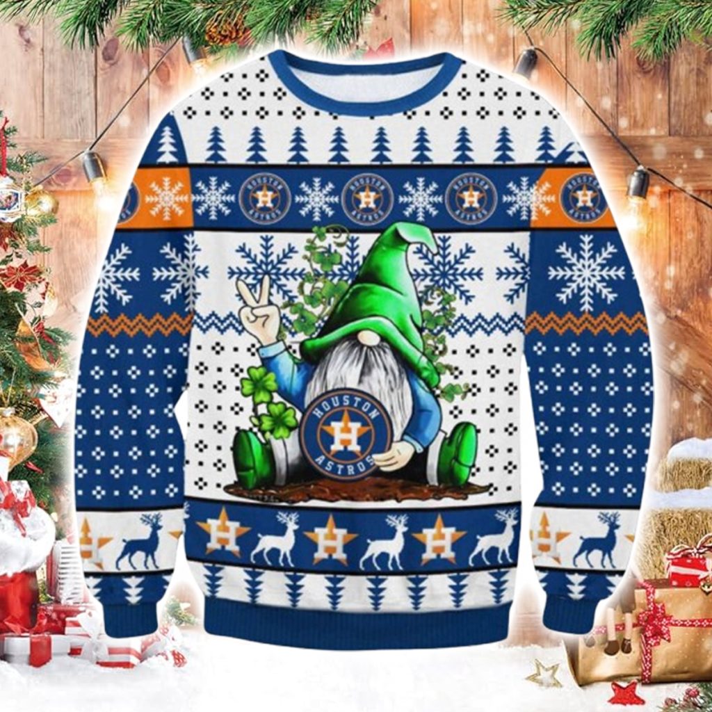 Gnome Astros Ugly Christmas Sweater