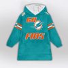 Go Fins TH 10 Dolphins Football Unisex Blanket Hoodie