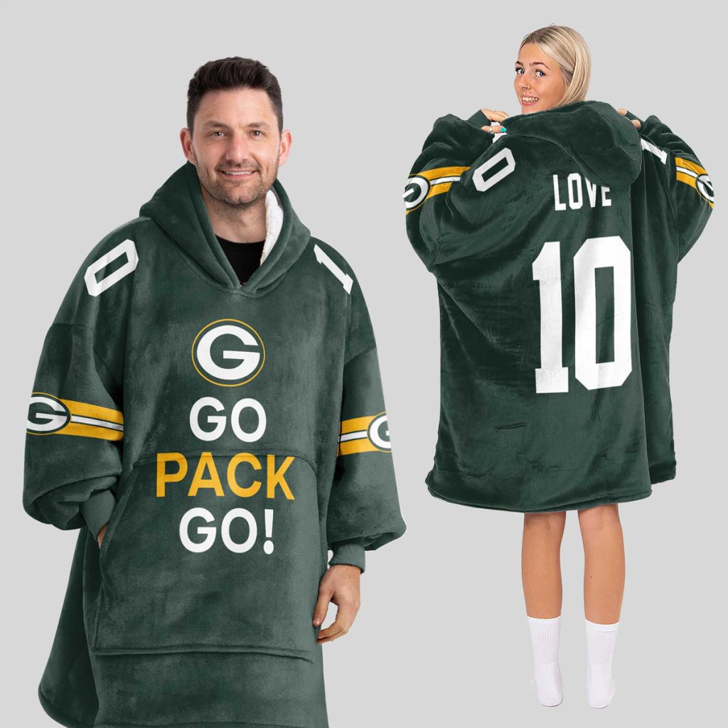 Go Pack Go 10 Green Bay Football Unisex Blanket Hoodie 1 Go Pack Go 10 Green Bay Football Unisex Blanket Hoodie 1