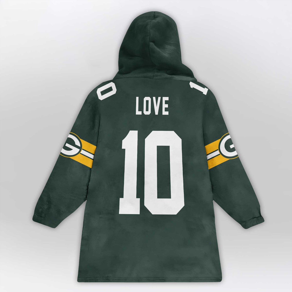 Go Pack Go 10 Green Bay Football Unisex Blanket Hoodie 2