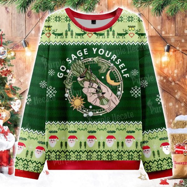 Go Sage Yourself Ugly Christmas Sweater